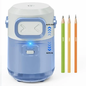 Electric Pencil Sharpener for Classroom Home, Automatic Colored Pencil Sharpener for Kids, Auto Stop for 6-8mm No.2/Colored Pencils, Cute Pencil Sharpener Battery Powered, School Supplies,Blue Electric Pencil Sharpener for Classroom Home, Automatic Colored Pencil Sharpener for Kids, Auto Stop for 6-8mm No.2/Colored Pencils, Cute Pencil Sharpener Battery Powered, School Supplies,Blue