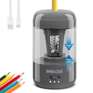 Electric Pencil Sharpener, Rechargeable Auto Feed & Auto Eject | Fits 68mm HB & Colored Pencils, Hands-Free Auto Sharpening, USB-C Rechargeable, Ideal for Kids, School, Classroom & Office Electric Pencil Sharpener, Rechargeable Auto Feed & Auto Eject | Fits 68mm HB & Colored Pencils, Hands-Free Auto Sharpening, USB-C Rechargeable, Ideal for Kids, School, Classroom & Office