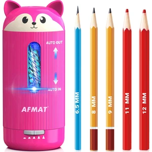 Electric Pencil Sharpener, Fully Automatic, for 6.5-12mm Pencils | Rechargeable & Cordless, Auto in & Out, 5 Nibs, 7K+ Uses, Replaceable Blade, Cute Sharpener for Classroom/Home/Office, PSJ4 Electric Pencil Sharpener, Fully Automatic, for 6.5-12mm Pencils | Rechargeable & Cordless, Auto in & Out, 5 Nibs, 7K+ Uses, Replaceable Blade, Cute Sharpener for Classroom/Home/Office, PSJ4