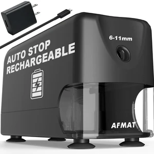Electric Pencil Sharpener for Classroom, Cordless & Rechargeable, Heavy Duty Pencil Sharpener for 6-11mm No.2/Colored Pencils, 10K+ Uses, Auto Stop, 2s Fast Sharpen, Battery Powered with Adapter Electric Pencil Sharpener for Classroom, Cordless & Rechargeable, Heavy Duty Pencil Sharpener for 6-11mm No.2/Colored Pencils, 10K+ Uses, Auto Stop, 2s Fast Sharpen, Battery Powered with Adapter