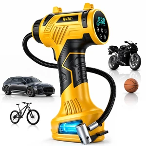 160 PSI Tire Inflator Portable Air Compressor Built-in Battery, Dual Power 3*3200 mAh & 12V DC, Auto Shut-Off, Digital Pressure Gauge, Faster Inflation Air Pump for Car Tires Motorcycle Bike Ball Gift 160 PSI Tire Inflator Portable Air Compressor Built-in Battery, Dual Power 3*3200 mAh & 12V DC, Auto Shut-Off, Digital Pressure Gauge, Faster Inflation Air Pump for Car Tires Motorcycle Bike Ball Gift