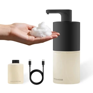 Automatic Touchless Foaming Soap Dispenser, USB Rechargeable Sensor Pump with Refill Included, Matte Black, for Bathroom & Kitchen Automatic Touchless Foaming Soap Dispenser, USB Rechargeable Sensor Pump with Refill Included, Matte Black, for Bathroom & Kitchen