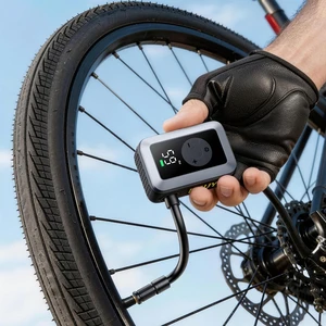 Mini Bike Tire Pump, 120PSI Electric Bicycle Pump with Digital Gauge | Auto Stop, 20s Fast Inflation Portable Air Pump with Presta & Schrader Valve for Road Bike, Mountain Bike, E-Bike, Scooter Mini Bike Tire Pump, 120PSI Electric Bicycle Pump with Digital Gauge | Auto Stop, 20s Fast Inflation Portable Air Pump with Presta & Schrader Valve for Road Bike, Mountain Bike, E-Bike, Scooter