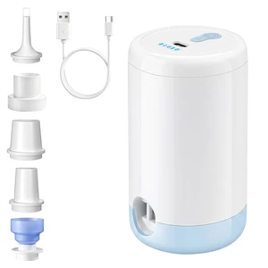 Portable Air Pump for Inflatables, Rechargeable Air Mattress Pump | Ultra-Fast and Mini Electric Air Pump, 5 Nozzles Inflate Deflate for Air Beds, Pool Floats, Vacuum Storage Bags,Sleeping Pads Portable Air Pump for Inflatables, Rechargeable Air Mattress Pump | Ultra-Fast and Mini Electric Air Pump, 5 Nozzles Inflate Deflate for Air Beds, Pool Floats, Vacuum Storage Bags,Sleeping Pads