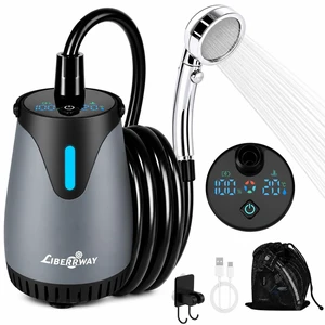 Camping Shower Pump,8000mAh Portable Shower for Camping Rechargeable with LED Display&Ambient Light, 5 Pressure Modes, IPX8 Waterproof, Outdoor Shower Kit for Travel,Hiking,Car, Pet Camping Shower Pump,8000mAh Portable Shower for Camping Rechargeable with LED Display&Ambient Light, 5 Pressure Modes, IPX8 Waterproof, Outdoor Shower Kit for Travel,Hiking,Car, Pet