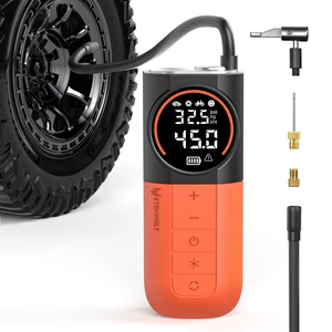 S1 Tire Inflator Portable Air Compressor, 160PSI Cordless Air Pump | Fast Inflation,Tire Pump for Car Tires,Motorcycle,Balls,Bike Pump with LED Light, Auto Shut-Off,Digital Pressure Gauge,Orange S1 Tire Inflator Portable Air Compressor, 160PSI Cordless Air Pump | Fast Inflation,Tire Pump for Car Tires,Motorcycle,Balls,Bike Pump with LED Light, Auto Shut-Off,Digital Pressure Gauge,Orange