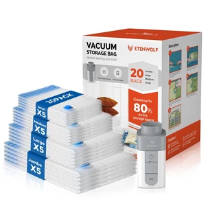 20 Combo Vacuum Storage Bags for Travel with Wireless Pump | Vacuum Seal Bags for Clothing Travel, Compression Packing Bags for Clothes and Blankets, Space Saver Bags in Carry-On Sizes 20 Combo Vacuum Storage Bags for Travel with Wireless Pump | Vacuum Seal Bags for Clothing Travel, Compression Packing Bags for Clothes and Blankets, Space Saver Bags in Carry-On Sizes
