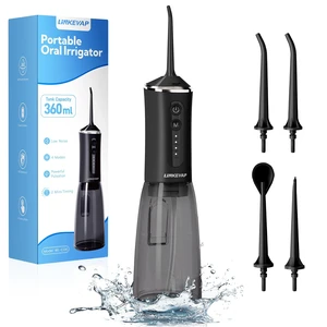 Water Flosser for Teeth Pick,360ML Rechargeable Travel Oral Irrigator Cleaner,IPX7 Waterproof Daily Dental Care Machine for Home (Black) Water Flosser for Teeth Pick,360ML Rechargeable Travel Oral Irrigator Cleaner,IPX7 Waterproof Daily Dental Care Machine for Home (Black)