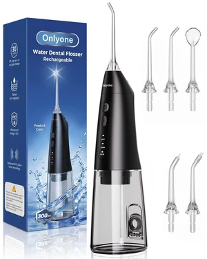 Portable Water Flosser with 3 Settings, 5 Tips for Daily Oral Care | Rechargeable Cordless Oral Irrigator for Orthodontic & Sensitive Gums, Cordless for Home and Travel Use,300ML Larger Tank Portable Water Flosser with 3 Settings, 5 Tips for Daily Oral Care | Rechargeable Cordless Oral Irrigator for Orthodontic & Sensitive Gums, Cordless for Home and Travel Use,300ML Larger Tank