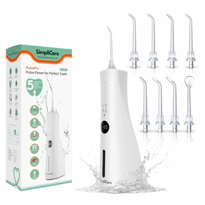 Cordless Water Flosser, 10-150 PSI, 5 Modes, IPX7, 8 Tips | 5 Cleaning Modes, 10oz Tank, 1,200-1,800 Pulses/Min, 2500mAh USB-C Rechargeable, IPX7 Waterproof, 8 Jet Tips, Whisper-Quiet Cordless Water Flosser, 10-150 PSI, 5 Modes, IPX7, 8 Tips | 5 Cleaning Modes, 10oz Tank, 1,200-1,800 Pulses/Min, 2500mAh USB-C Rechargeable, IPX7 Waterproof, 8 Jet Tips, Whisper-Quiet