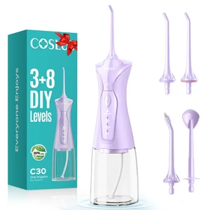 C30 Portable Water Dental Flosser Pick Teeth, Upgraded DIY Mode | 300ML Larger Tank, 4 Modes for Family Gentle & Precision Oral Care, Cordless Portable for Home Travel Use, Purple, 1Pcs C30 Portable Water Dental Flosser Pick Teeth, Upgraded DIY Mode | 300ML Larger Tank, 4 Modes for Family Gentle & Precision Oral Care, Cordless Portable for Home Travel Use, Purple, 1Pcs