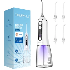 Water Flosser with UV Mode, Portable Oral Irrigator for Teeth | 2-in-1 UVC Water Tank ,4 Modes 5 Intensity Levels,IPX7 waterproof40 Days of Long Battery Life300 ml water tank Water Flosser with UV Mode, Portable Oral Irrigator for Teeth | 2-in-1 UVC Water Tank ,4 Modes 5 Intensity Levels,IPX7 waterproof40 Days of Long Battery Life300 ml water tank