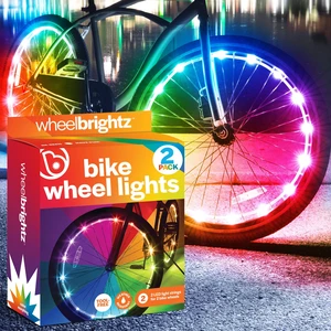 WheelBrightz RGB LED Bike Wheel Lights for Night Riding, 2-Pack | Bicycle lights for wheels, tires & spokes; bike accessories for kids & adults; kids bike lights; light-up spoke decorations WheelBrightz RGB LED Bike Wheel Lights for Night Riding, 2-Pack | Bicycle lights for wheels, tires & spokes; bike accessories for kids & adults; kids bike lights; light-up spoke decorations