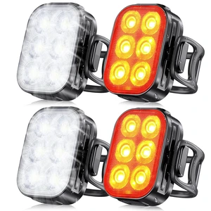 Bike Lights for Night Riding, Rechargeable Bike Light Front and Back | IP65 Waterproof Ultra Slim Bicycle Lights, 4+6 Mode Bike Headlight and Tail Light Set, 1.5 Hrs Fast Charging, Easy to Install Bike Lights for Night Riding, Rechargeable Bike Light Front and Back | IP65 Waterproof Ultra Slim Bicycle Lights, 4+6 Mode Bike Headlight and Tail Light Set, 1.5 Hrs Fast Charging, Easy to Install