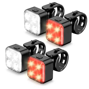 Bike Lights for Night Riding, Bicycle Lights Front and Rear | 4 Light Mode Options, USB Rechargeable, IPX4 Waterproof, Easy to Install for Men Women Road 2 Pack Bike Lights for Night Riding, Bicycle Lights Front and Rear | 4 Light Mode Options, USB Rechargeable, IPX4 Waterproof, Easy to Install for Men Women Road 2 Pack