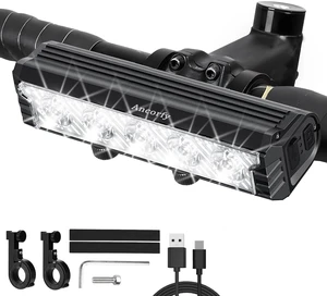 Super Bright LED Bike Light, Bicycle Headlight Waterproof Bike Headlight, 5 Modes 2500 Lumen Bicycle Headlight, MTB Off-Road Cycling Commuting Super Bright LED Bike Light, Bicycle Headlight Waterproof Bike Headlight, 5 Modes 2500 Lumen Bicycle Headlight, MTB Off-Road Cycling Commuting
