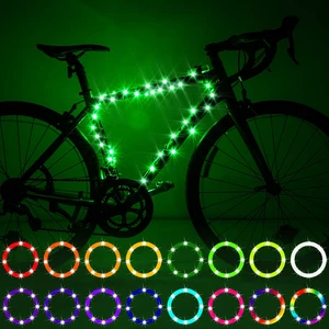 LED Bike Frame Light, Waterproof Bicycle Accessories | Remote Control Bicycle Frame Lights, 16 Color Changing, Waterproof Night Riding, 1 Tire Multicolor, Good Gift for Kids LED Bike Frame Light, Waterproof Bicycle Accessories | Remote Control Bicycle Frame Lights, 16 Color Changing, Waterproof Night Riding, 1 Tire Multicolor, Good Gift for Kids