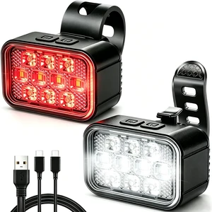 2026 Upgraded 10 LED Bike Light, 8+9 Modes USB Rechargeable Bicycle Light, High Lumens Super Bright Bike Headlight & Taillight Set, Waterproof Safety Bike Frontlight & Rearlight for Road 2026 Upgraded 10 LED Bike Light, 8+9 Modes USB Rechargeable Bicycle Light, High Lumens Super Bright Bike Headlight & Taillight Set, Waterproof Safety Bike Frontlight & Rearlight for Road
