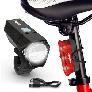 X400 Rechargeable Bike Light, IPX4 Water Resistant, Compact and Lightweight Design, Front Clip Light and Rear LED Light for Visibility Black X400 Rechargeable Bike Light, IPX4 Water Resistant, Compact and Lightweight Design, Front Clip Light and Rear LED Light for Visibility Black