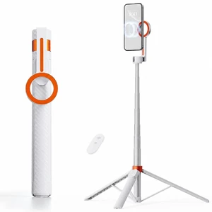 65" Magnetic Tripod for iPhone with Remote, Selfie Stick for iPhone Magsafe, Cell Phone Tripod Stand for Recording, Travel Tripod Compatible with 16/15/14/13/12 Series (White) 65" Magnetic Tripod for iPhone with Remote, Selfie Stick for iPhone Magsafe, Cell Phone Tripod Stand for Recording, Travel Tripod Compatible with 16/15/14/13/12 Series (White)
