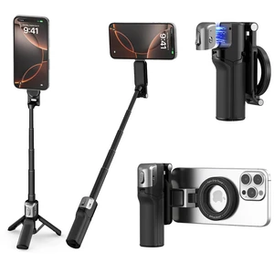 3-in-1 Magnetic Phone Selfie Stick Tripod with Wireless Remote | Extendable Phone Stand for iPhone 18 17 Pro Max Accessories, Phone Camera Grip with Ergonomic Handle for Travel/Vlogging 3-in-1 Magnetic Phone Selfie Stick Tripod with Wireless Remote | Extendable Phone Stand for iPhone 18 17 Pro Max Accessories, Phone Camera Grip with Ergonomic Handle for Travel/Vlogging