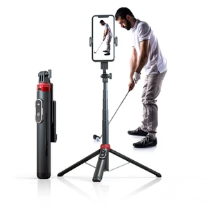 62" Phone Tripod & Selfie Stick for Golf Training | Extendable Cell Phone Tripod Stand with Wireless Remote and Phone Holder, Golf Training Aid - Compatible with iPhone Android 62" Phone Tripod & Selfie Stick for Golf Training | Extendable Cell Phone Tripod Stand with Wireless Remote and Phone Holder, Golf Training Aid - Compatible with iPhone Android