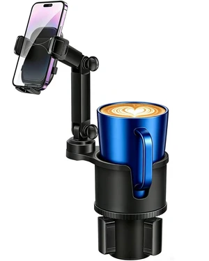 2-in-1 Cup Phone Holder for Car, 360° Adjustable Car Phone Mount | Anti-Slip Phone Cup Holder Long Arm, Fits 2.54" Cup Slots, Stable Holds Phones & Large Bottles, Compatible iPhone 17/16 Pro 2-in-1 Cup Phone Holder for Car, 360° Adjustable Car Phone Mount | Anti-Slip Phone Cup Holder Long Arm, Fits 2.54" Cup Slots, Stable Holds Phones & Large Bottles, Compatible iPhone 17/16 Pro