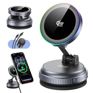 Qi2.2 Magnetic Car Mount Charger,25W Fast Wireless Charging Stand with RGB Light,360° Rotating Suction Phone Holder for Your Car,Compatible with iPhone 12-17,S26/S25 Qi2.2 Magnetic Car Mount Charger,25W Fast Wireless Charging Stand with RGB Light,360° Rotating Suction Phone Holder for Your Car,Compatible with iPhone 12-17,S26/S25