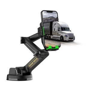 Heavy Duty Phone Holder - Long Arm, Anti-Shake Suction Cup, Compatible with All Phones & Vehicles Heavy Duty Phone Holder - Long Arm, Anti-Shake Suction Cup, Compatible with All Phones & Vehicles