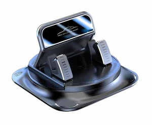 Car Phone Holder 360 Degree Rotation, Non-slip Car Navigation Mount, Car Phone Mount with Double Layer Pad, Universal for Most Cars, SUVs, Trucks (Black) Car Phone Holder 360 Degree Rotation, Non-slip Car Navigation Mount, Car Phone Mount with Double Layer Pad, Universal for Most Cars, SUVs, Trucks (Black)