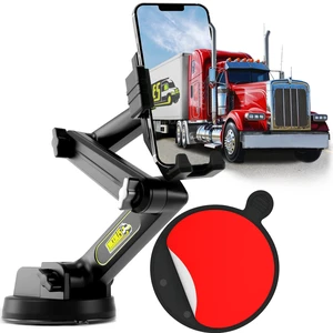Cell Phone Mount for Truck Phone Holder for Truck Drivers - Heavy Duty Suction Cup + Dashboard Pad, iPhone Holder for Dashboard Window 16.9 inch Long, for iPhone & Samsung, Big Rig Trucker, Black Cell Phone Mount for Truck Phone Holder for Truck Drivers - Heavy Duty Suction Cup + Dashboard Pad, iPhone Holder for Dashboard Window 16.9 inch Long, for iPhone & Samsung, Big Rig Trucker, Black