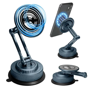 All-Metal Alloy Long Arm Magnetic Suction Cup Car Phone Mount Holder | Strong Powerful Magnetic Heavy-Duty Windshield Dash 360° Mechanical Rotation Cell Mobile Phone Vehicle Bracket for All Cars All-Metal Alloy Long Arm Magnetic Suction Cup Car Phone Mount Holder | Strong Powerful Magnetic Heavy-Duty Windshield Dash 360° Mechanical Rotation Cell Mobile Phone Vehicle Bracket for All Cars