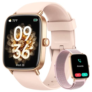 Smart Watch for Women, 2 Bands Health and Fitness Watch for iPhone/Android, Make Call and Message Notice, 24/7 Heart Rate/Sleep/SpO2 Tracker, 1.85" HD Smartwatch with 120 Sport Modes, IP68 Waterproof Smart Watch for Women, 2 Bands Health and Fitness Watch for iPhone/Android, Make Call and Message Notice, 24/7 Heart Rate/Sleep/SpO2 Tracker, 1.85" HD Smartwatch with 120 Sport Modes, IP68 Waterproof