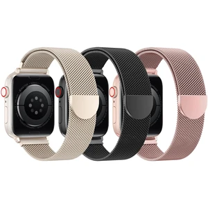 3 Pack Mesh Loop Compatible with Apple Watch Bands for Women Men | 40mm 41mm 38mm 42mm Stainless Steel Metal Magnetic Integrated Strap for iWatch Series 11 10 9 8 7 6 5 4 SE3 2 1 3 Pack Mesh Loop Compatible with Apple Watch Bands for Women Men | 40mm 41mm 38mm 42mm Stainless Steel Metal Magnetic Integrated Strap for iWatch Series 11 10 9 8 7 6 5 4 SE3 2 1