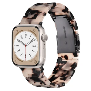 Resin Apple Watch Band for Women 42mm 41mm 40mm 38mm, Black Floral | Chic Charm Resin, Lightweight All-Day Wear, Work-to-Dinner Style, Elevates Any Outfit, Fits iWatch Series 1-11 & SE/SE3 Resin Apple Watch Band for Women 42mm 41mm 40mm 38mm, Black Floral | Chic Charm Resin, Lightweight All-Day Wear, Work-to-Dinner Style, Elevates Any Outfit, Fits iWatch Series 1-11 & SE/SE3