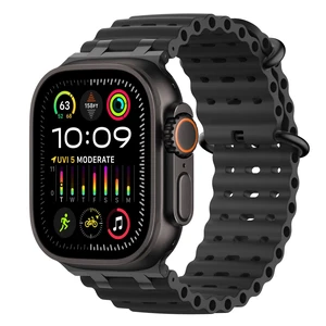 Upgraded Ocean Band Compatible with Apple Watch 42/44/45/46/49mm | For iWatch Ultra 3/2/1,S11/10/9/8/7/6/5/4,SE3/2/1,Silicone Sport Strap,for Men Women,Metal Connector, Black/Black Upgraded Ocean Band Compatible with Apple Watch 42/44/45/46/49mm | For iWatch Ultra 3/2/1,S11/10/9/8/7/6/5/4,SE3/2/1,Silicone Sport Strap,for Men Women,Metal Connector, Black/Black