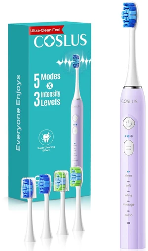 C30 Electric Toothbrush for Adults, Ultra-Clean, 1PC, Purple | Effective yet Gentle, 3 Intensities & 5 Modes, 2 Types Soft or Medium Firm Heads, Daily Care, Compact for Travel Home Family C30 Electric Toothbrush for Adults, Ultra-Clean, 1PC, Purple | Effective yet Gentle, 3 Intensities & 5 Modes, 2 Types Soft or Medium Firm Heads, Daily Care, Compact for Travel Home Family