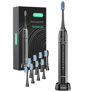 Sonic Electric Toothbrush - 40,000 VPM Power Toothbrush with 5 Modes, Smart Timer & Mode Memory, IPX7 Waterproof, 30 Days Battery Life with Inductive Charger, 8 Brush Head (Black) Sonic Electric Toothbrush - 40,000 VPM Power Toothbrush with 5 Modes, Smart Timer & Mode Memory, IPX7 Waterproof, 30 Days Battery Life with Inductive Charger, 8 Brush Head (Black)