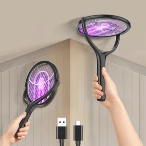 Electric Fly Swatter 4000V Dual Mode Rotating Bug Zapper Racket | Rotating Head, 1800 mAh Rechargeable Battery Mosquito Killer, Purple Mosquito Light for Indoor Home Backyard Patio Camping Electric Fly Swatter 4000V Dual Mode Rotating Bug Zapper Racket | Rotating Head, 1800 mAh Rechargeable Battery Mosquito Killer, Purple Mosquito Light for Indoor Home Backyard Patio Camping
