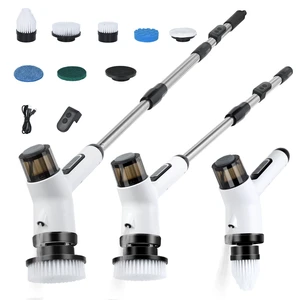 11 in 1 Electric Spin Scrubber Cordless with 2 Adjustable Speeds | Shower Scrubbe LED Display Shower Cleaner Brush with Long Handle for Bathroom Floor Tub Tile Toilet IPX7 Waterproof 11 in 1 Electric Spin Scrubber Cordless with 2 Adjustable Speeds | Shower Scrubbe LED Display Shower Cleaner Brush with Long Handle for Bathroom Floor Tub Tile Toilet IPX7 Waterproof