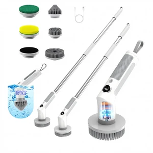 Electric Spin Scrubber Cordless IPX7 Waterproof Electric Scrubber | Cleaning Brush Bathroom Scrubber with 6 Brush Heads, Extendable Long Handle Power Scrubber for Bathtub Floor Electric Spin Scrubber Cordless IPX7 Waterproof Electric Scrubber | Cleaning Brush Bathroom Scrubber with 6 Brush Heads, Extendable Long Handle Power Scrubber for Bathtub Floor