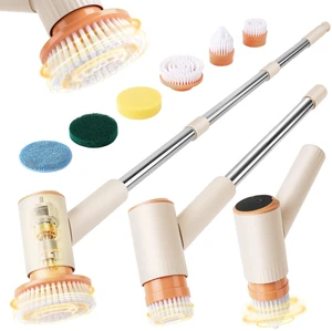 Electric Spin Scrubber,Cordless Shower Scrubber | 6 Replaceable Brush Heads,Large Capacity Battery,4 Section Adjustable Handle,Cleaning Brush for Bathroom Shower Bathtub Electric Spin Scrubber,Cordless Shower Scrubber | 6 Replaceable Brush Heads,Large Capacity Battery,4 Section Adjustable Handle,Cleaning Brush for Bathroom Shower Bathtub