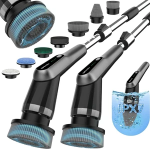 Pro Electric Spin Scrubber, 10-in-1 Cleaning Brush with Retractable Handle, 44 lbs High Torque Variable Speed Shower Scrubber for Bathroom, Kitchen, Tile Floors, Bathtub, Toilet & Car Pro Electric Spin Scrubber, 10-in-1 Cleaning Brush with Retractable Handle, 44 lbs High Torque Variable Speed Shower Scrubber for Bathroom, Kitchen, Tile Floors, Bathtub, Toilet & Car
