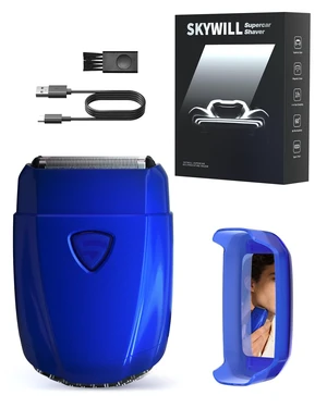 Electric Foil Shavers for Men, Cordless Mini Face Razor with Fast Charging | IPX7 Waterproof, Wet Dry Shaver, Magnetic Cover, USB-C Charging, Precision Blades, Electric Razor for Travel & Home Electric Foil Shavers for Men, Cordless Mini Face Razor with Fast Charging | IPX7 Waterproof, Wet Dry Shaver, Magnetic Cover, USB-C Charging, Precision Blades, Electric Razor for Travel & Home
