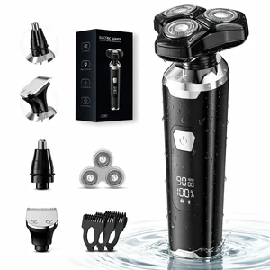 3-in-1 Electric Razor for Men: 4D Floating Electric Shavers for Men | Widened Precision Blades, Low Noise High-Torque Motor, Waterproof Shaver for Beard/Nose/Sideburns 3-in-1 Electric Razor for Men: 4D Floating Electric Shavers for Men | Widened Precision Blades, Low Noise High-Torque Motor, Waterproof Shaver for Beard/Nose/Sideburns