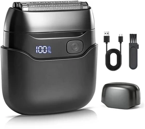 Electric Shavers for Men Face: Foil Shaver with 3 Floating Blades | IPX7 Waterproof Electric Razor for Men, USB-C Fast Rechargeable & LED Power Display, Cordless Face Shaver for Travel & Home Electric Shavers for Men Face: Foil Shaver with 3 Floating Blades | IPX7 Waterproof Electric Razor for Men, USB-C Fast Rechargeable & LED Power Display, Cordless Face Shaver for Travel & Home