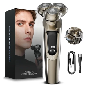 Electric Razor for Men, 3D Flex Blades with Pop-Up Trimmer, IPX8 Waterproof, Type-C Quick Charge, LED Display, Travel Lock, Wet & Dry Shave, Glossy Gunmetal Electric Razor for Men, 3D Flex Blades with Pop-Up Trimmer, IPX8 Waterproof, Type-C Quick Charge, LED Display, Travel Lock, Wet & Dry Shave, Glossy Gunmetal