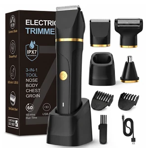 Beard Trimmer for Men,Manscape 3-in-1 Electric Razor Groin Groomer,IPX7 Waterproof Wet/Dry,Versatile Body Hair Trimmer for Ball/Beard/Nose,USB Rechargeable & Nose/Shaves Head,Glossy Black Beard Trimmer for Men,Manscape 3-in-1 Electric Razor Groin Groomer,IPX7 Waterproof Wet/Dry,Versatile Body Hair Trimmer for Ball/Beard/Nose,USB Rechargeable & Nose/Shaves Head,Glossy Black