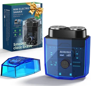Electric Shaver for Men,Portable Cordless Razor for Travel/Carry | LED Battery Display,IPX6 Wet/Dry,USB-C Fast Charge,Powerful Dual Rotary Head,Pocket Size, Smooth and Comfortable Close Shaver Electric Shaver for Men,Portable Cordless Razor for Travel/Carry | LED Battery Display,IPX6 Wet/Dry,USB-C Fast Charge,Powerful Dual Rotary Head,Pocket Size, Smooth and Comfortable Close Shaver