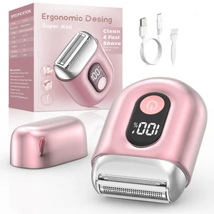 Cordless Electric Shaver for Women: Mini Electric Razors with LED Display - Rechargeable Bikini Trimmer - IPX7 Waterproof Wet Dry Face Razor for Body Pubic Leg (Bright Pink) Cordless Electric Shaver for Women: Mini Electric Razors with LED Display - Rechargeable Bikini Trimmer - IPX7 Waterproof Wet Dry Face Razor for Body Pubic Leg (Bright Pink)